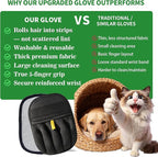 Pet Hair Removal Glove for Dogs & Cats- Upgraded 10mm Thickened Electrostatic Magic Brush- Pet Hair Remover Glove for Couch, Furniture, Clothes, Car & Carpet, Reusable Pet Hair Removal Tool