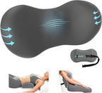 Lumbar Support Pillow for Office Chair - Memory Foam Lumbar Pillow with Detachable Strap & Breathable Cover, Ergonomic Back Support for Office Chair, Car, Bed Rest (Grey)