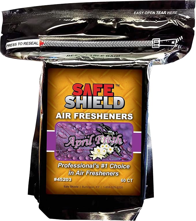 Generic April Fresh Scented Air Freshener Pads - Long-Lasting Fragrance Pads for Car Interiors - 1-1/2" × 3" Compact Size - Fresh and Floral Aroma for Eliminating Stale Odors - Pack of 60