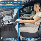 WSGJHB Large Seat Cushion, Extra Thick Booster Seat Cushions for Office Chairs Long Sitting Office Workers, Car Drivers, Relieves Back Pain, Breathable, Anti-Slip, 20x20x6 inchs, Black