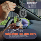 Handmade Wood Car Air Freshener — Best Wheels Designed Refillable Essential Oil Diffuser — Long Lasting Coffee Beans Fragrance Oil 10 ml — Car Accessories Gift Box
