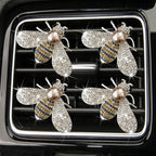 Bling Bee Air Vent Clips, 4 Pcs Crystal Car Air Fresheners Vent Clips Car Diffuser Vent Clip Rhinestone Diamond Bee Decoration Interior Decor Bling Accessories for Women (4 Pcs Bee)