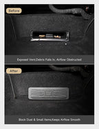 TPARTS Under Seat Vent Cover for New Tesla Model Y Juniper 2025+ Rear Seat Air Condition Outlet Protector Upgraded Snap-on Design Car Air Vent Interior Accessories 2PCS (Premium/Performance)