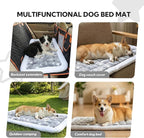 Soulbond Dog Bed for Car Back Seat Soft Plush Backseat Pet Bed Mat Non-Slip Travel Pet Mat, Fuzzy Plaid Dog Seat Cover, Fit for Backseat Extenders and Trucks SUVs (Star, 54" x 24.8")