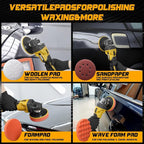 Cordless Buffer Polisher for Car Detailing,7230 RPM Car Buffer Polisher,21V 4.0Ah Li-ion Battery,Cordless Polisher With 29 PCS Car Detailing Kit,for Polishing, Waxing, Boat Sanding, Scratch Removing