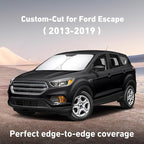 EcoNour Windshield Sunshade Compatible for Ford Escape 2013-2017 2018 2019, Sun Visor for Front Windshield & Window Sun Shade Cover, UV Heat Blocker & Protector, Car Accessories