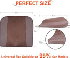 Car Seat Cushion, Comfort Memory Foam Car Cushions for Driving - Sciatica & Lower Back Pain Relief, Driver Seat Pillow for Auto, Office Chair, Wheelchair - 4D Mesh Brown