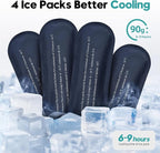 ALLCAMP Insulin Cooler Travel Case Diabetic Medication Cooler with 4 Ice Pack - Medical Cooler Bag Portable and Reusable Blue (9X 4.72x 3.14 inches)