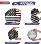 Autoamerics 1-Piece Windshield Sun Shade Grunge B&W American Flag USA Design - Foldable Car Front Window Sunshade for Most Sedans SUV Truck - Blocks Max UV Rays and Keeps Your Vehicle Cool - Medium