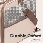 FUKUMARU Expandable Cat Carrier, 18x11x11 Soft Cat Travel Carrier, Ventilate Airline Approved Dog Carrier, Durable Small Dog Carrier with Anti-Scratch Mesh, Escape-Proof Pet Carrier for Cat, Pink