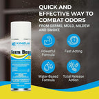 Kinzua Environmental Germ Boss Strong Odor Eliminator, Fast-Acting Cleaning & Deodorizing Fogger, Mold Bomb Fogger for Smell Control with Fresh Scent, Covers Up to 1,000 cu ft, 6 oz, Pack of 3