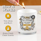 Pet-Pourri Canine Coconut Dog Deodorizer Candle – Puppy & Dog Safe – Plant Based Ingredients & Wax – Vet Approved – Aromatherapy & Air Freshener for Pet Odor – Scented with Bamboo, Jasmine & Pear