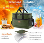 Lifewit Cooler Bag 30/50/60 Cans Collapsible and Insulated Large Lunch Bag Leakproof Soft Cooler Portable Tote for Camping/BBQ/Family Outdoor Activities