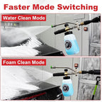 M MINGLE Foam Cannon Dual Connector Accessory for Pressure Washer Kit, Compatible with Portland Husky and Ryobi Pressure Washer, with 5 Nozzle Tips, 1/4 Inch Quick Connector
