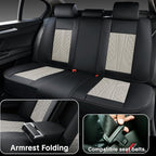 Black and Gray Car Seat Covers for Ford Bronco Sport 2021-2025 Car Seat Cover, Premium Leather, Full Set of 5 Seats, Waterproof, with Lumbar Support, Beautify Interior