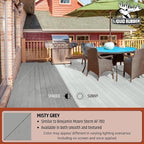 Liquid Rubber Polyurethane Deck Coating – 10X Stronger Than Traditional Deck Paint & Deck Stain – Flexible, Waterproof Sealant for Wood, Concrete & Plywood – Textured Finish – Misty Gray – 4 Gallon