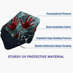 Bloody Handprints Car Windshield Sun Shade Foldable Sunshade Front Window Cover Sun Visor Protector Accessories (59x27.5 inches)