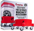 Chemical Guys Creeper Rolling Bucket Dolly - Heavy Duty Mobile Dolly Cart for Car Wash, Detailing, and Garage Use, 5 Caster Wheels with 360° Rotation, Fits Standard 3.5 to 7.5 Gallon Buckets