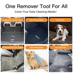 Professional Rubber Dog Hair Remover Brush for Car & Home – Auto Detailing Tool Removes Pet Hair from Vehicles, Furniture, SUVs, Trucks, RVs