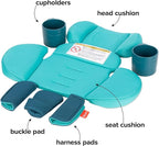 Diono Radian 3R Comfort Travel Kit, Infant Car Seat Accessory, Compatible with Radian 3R, 7-Piece Kit (2 Harness Pads, 1 Buckle Pad, Head Cushion, Seat Cushion, 2 Cupholders), Blue Razz Ice