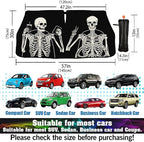 Funny Skeleton Driving Car Windshield Sunshade Umbrella Skull Sun Shade for Car Windshield Umbrella Upgraded Sunshades Blocks UV & Heat Front Window Shades for SUV Sedan Auto