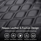 Huidasource Tacoma Rear Bench Car Seat Covers, Black Leather Back Row Seat Cushion Cover Fit for Toyota Tacoma 2016-2023 Double & Crew Cab SR SR5 Limited TRD Sport/Pro/Off Road (Back Row/Black)