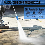 Selkie Turbo Nozzle for Pressure Washer, 4000 PSI Rotating Turbo Nozzle 1/4" Quick Connect, 7 Pieces Spray Nozzle Tips & Nozzle Holder, Multiple Degrees Washing, Additional 1.1 mm Orifice Nozzle
