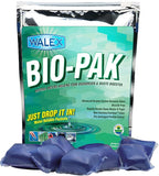 Walex Bio-Pak Black Holding Tank Deodorizer & Waste Digester Drop-Ins - Advanced Enzyme Formula for Rapid Breakdown of Waste & Paper, Removes Odors & Cleans Tank, Biocide Free - Mint, 50-Pack