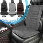 Memory Foam Car Seat Cushion with Lumbar Support Pillow - 4D Mesh Ventilation for Back & Sciatica Pain Relief, Auto Pad Suitable for Car, Truck, SUV, Dark Grey