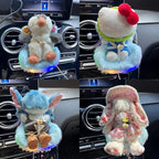 Car Air Freshener Vent Clip with Light Used for Jelly Cat Car Seat,Have A Seat Compatible with Fuggler Accessories (USB Type-Blue)