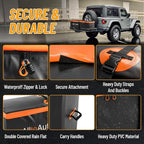 25 CuFt Waterproof Cargo Bag for Hitch Carrier | 60"x24"x31" Trailer Hitch Cargo Carrier | Weatherproof Truck Bed Storage with Straps, Lock & Carry Case | PVC Vehicle Soft-Shell Carriers