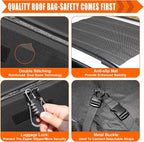 Sailnovo Rooftop Cargo Carrier Roof Bag,15 Cubic feet Soft Waterproof Car Roof Bag fit Cars with/Without Rack, 4 Tie-Down Straps, 4 Door Hooks, Foldable Car Top Carrier for Road Trip Camping Travel