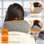 Travel Neck Pillows for Airplanes Or Trains, 360° Head Support Sleep for Long Flight, Skin-Friendly and Breathable, Kit with 3D Contoured Eye Mask, Earplugs and Storage Bag Gifts for Family