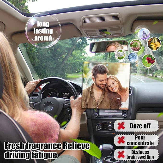 10-1000Pcs Custom Air Fresheners with Picture, Personalized Double Sided Photo/Text/Logo Air Freshener, Customized Gifts for Branding Business Events Promotions