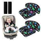 Car Seat Potty Training Protector, 2 Pack Waterproof Piddle Pad Carseat for Baby Toddlers, Leak-Proof Car Seat Liner with Non-Slip Back & 2 Strap Covers, Machine Washable - Black