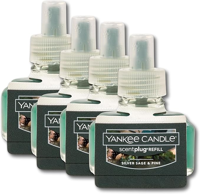 Yankee Candle ScentPlug Refill, Silver Sage & Pine, 1 CT (Pack of 4)