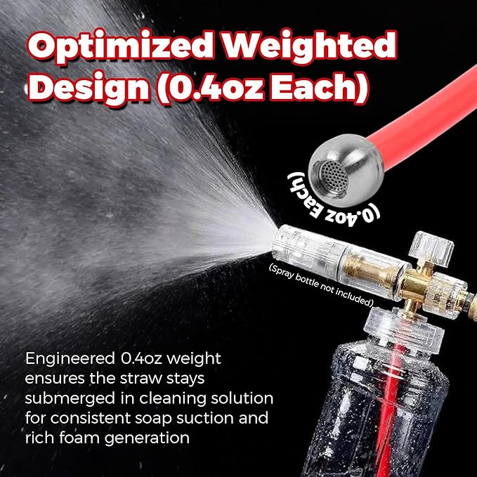 10-Pack Stainless Steel Foam Cannon Straw Ball, Universal Weighted Ball Fit for 5.9mm & 7.6mm Foam Cannons Straw - Dense Mesh Bottom, Silver