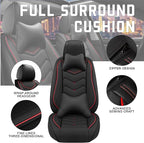 CTDS Car Seat Covers for Mazda CX-5 CX-3 CX-7 CX-9 CX-50 CX-30 CX-70 CX-90 2007-2026, Stylish Sport Seat Cover, Premium Nappa Leather Car Seat Cover.(Luxury 2 Seats/Black)