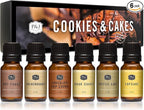 P&J Trading Fragrance Oils for Diffusers for Home Cookies & Cakes Set Fragrance Scents for Candle Making - Soap Making - Car Diffuser Scents - Essential Home Gift Set - Sugar Cookie & More