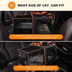 20 x 14 x 14 Expandable car Travel Carrier for 1 Small-Medium cat,with a Portable Leakproof Litter Box