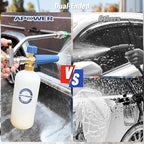 Foam Cannon Dual Connector Accessory for Pressure Washer, Double Tip Attachment for Soap Cannon, 5 Power Washer Sprayer Nozzles, 1/4 Inch Quick Connect, Car Wash Kit