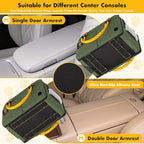 PAWZIDEA Center Console Dog Car Seat, Enclosed Small Dog Armrest Booster Carseat, Secure Straps &Anti Slip, Portable TSA Approved Puppy Pet Carrier Soft-Sided, Removable Pillow Storage Pocket, up 12lb