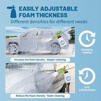 DUSICHIN DUS-007 Snow Foam Lance Foam Cannon Adjustable Jet Wash, Quick Release 1/4" Fitting 5 Pressure Washer Nozzles for Car Detailing Pressure Washer Black