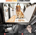 Dog Car Seat Cover for Back Seat, Hard Bottom Holds 420lbs Dog Hammock for Cars SUVs Trucks, Easy to Clean, Waterproof Scratch-Proof Nonslip Backseat Extender for Dogs 4 Panels