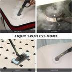Heavy-Duty Steam Cleaner - 1500W Multipurpose Handheld Floor Steamer with 22 Accessories 16ft Cord for Home, Car Detailing, Tile, Grout, Carpet, Wallpaper, Upholstery, Window, Deep Cleaning