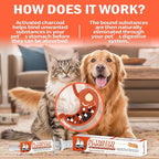 Activated Charcoal First Aid Kit -Emergency Support for Dogs, Cats & Puppies, Natural Charcoal Formula for Digestive Balance, Camping & Home Essential Oral Anti Diarrhea Digestive (60ml 2Tubes)