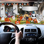 4Pcs Nightmare Sally Theme Car Air Freshener Hanging Fragrance Chips Zombie Bride Ghost Rearview Mirror Pendant Essential Oil Diffuser Hanging Scent Car Accessories Decor