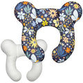 Baby Head Support Pillow for Newborn Toddler, Baby Neck Pillow Upgraded Comfortable Sleep Cushion for Car Plane Stroller Pushchair - Flower B