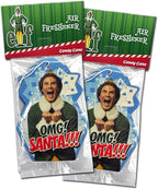 Elektroplate Elf Christmas Movie OMG Santa Automotive Air Fresheners for Vehicles | Candy Cane Scent (6-Pack) | Made in the USA