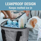 CleverMade Collapsible Insulated Cooler Bag – Leakproof Soft Cooler for Beach, Travel, Car – Bottle Opener